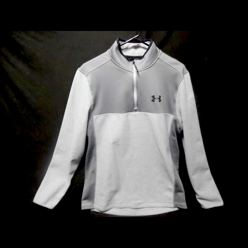 Under Armour Coldgear 1/3 Zip Long Sleeve Pullover Medium Grey